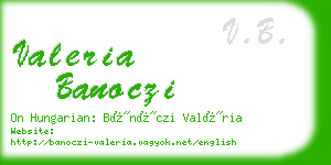 valeria banoczi business card